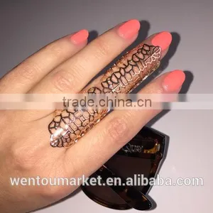 Full Finger Statement Ring Adjustable Armor Rose Gold Cockta Ring Birthday Christmas Gift thumbnail-1