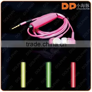 New Products 2016 Noise Cancelling Glow Earbuds Ear Piece 3.5mm EL Wired Glowing Headphone EL Earphone thumbnail-4