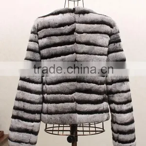 2015 Fashion Women Winter Genuine Rabbit Fur Coat RC11 thumbnail-6