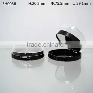 China Supplier Hot Sale Customized Round Black Empty Makeup Compact Powder Case thumbnail-2