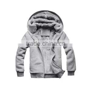 Men Winter Sweatshirts Warm Jackets Thick Velvet Hooded Zip Coat Hoodies thumbnail-4