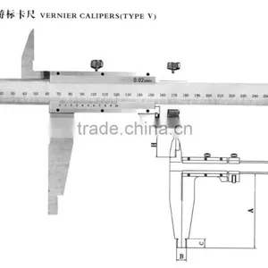 Carbone Steel or Stainless Steel Vernier Calipers Type V thumbnail-1