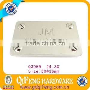 Shinny Nickel With Good Plated Metal Tags for Labeling,suitable Handbags Leather Luggage Cases,bag Accessories Qifeng Q-2910 thumbnail-1