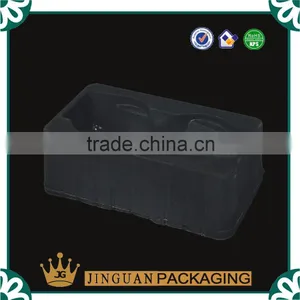 Hot Sale Packaging Disposable Black PP Flocking Plastic Cosmetic Tray Blister thumbnail-3