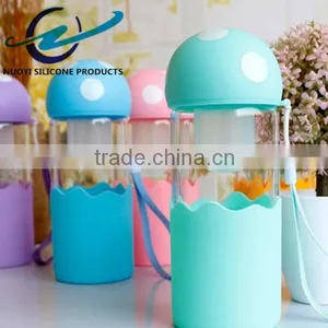 Mushroom Shape Cartoon Portable Silicone Cup Sleeve With Tea Infuser thumbnail-4