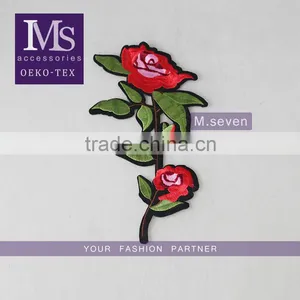 Good Looking 15*24cm Embroidery Rose Patches Leather Patch Snapback for Sale thumbnail-1