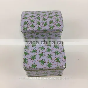2017 Wholesale New Design Mini Tin Storage Box Metal 2pc Set thumbnail-1