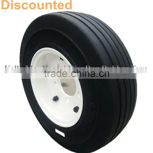 Cheap 4.00-8 Solid Rubber Tires and Wheels Trailer Parts Free Shipping With Quality Warranty thumbnail-1