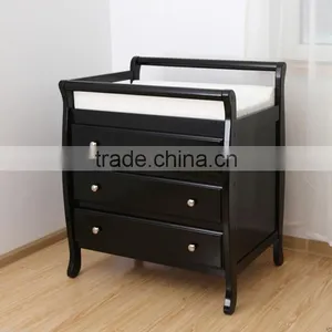 Wholesale Australia / NewZealand Style 3 Drawer Wooden Baby Changing Dresser Change Table thumbnail-2