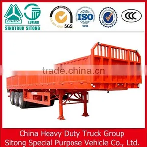 3 Axles Truck Semi Trailer 20t 30t 40t Side Wall Trailer Dropside Semi Trailer thumbnail-5
