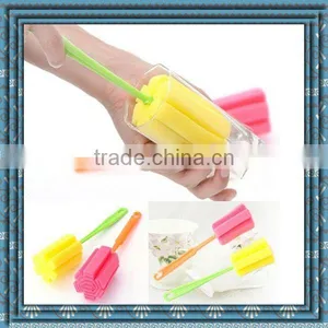 Factory Convenient Useful Human Shaped Plastic Cup Brush Sponge Bottle Cleaning Brush thumbnail-1