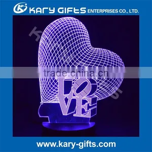 LED 3D Night Light Touch Switch Led Usb Lamp With Rechargeable Battery thumbnail-1