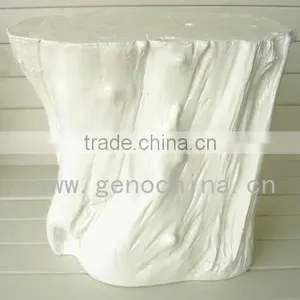 Fiber Glass Stool White Stool Wood Round Stool thumbnail-1