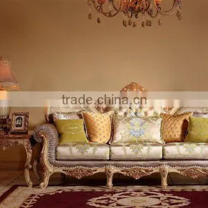 Victorian Solid Wood Hand Carved Royal Living Room Sofa And Coffee Table(MOQ=1 SET) thumbnail-6