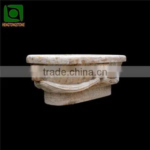 Yellow Marble Freestanding Bathtub for Sale thumbnail-1