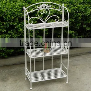 Hand Made Lovely Antirust 3 Tier Metal Flower Shelf thumbnail-2
