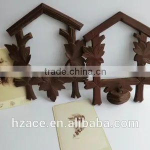 Vintage Cuckoo Clock Wooden Frame Bird's Nest thumbnail-3