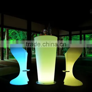 Led Light Chair, Led Plastic Chair With Colorful Light thumbnail-4