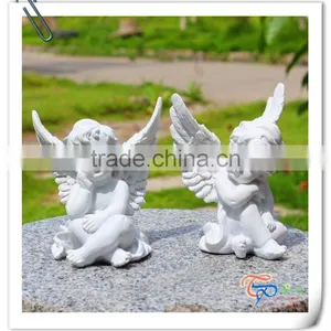 Hot Sale Resin White Small Cute Cupid Angel Statue thumbnail-1