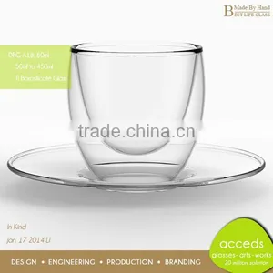 Reusable Double Wall Clear / Color Borosilicate Espresso Cups thumbnail-4