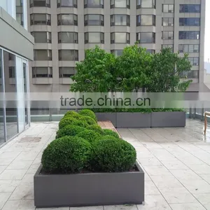 Steel Cube Planter /Brushed Stainless Steel Flower Pots Fabrication/ Metal Flower Pots thumbnail-3