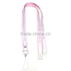 Reflected Printing Lanyard With Release Buckle and Metal Ring thumbnail-1
