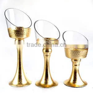 3-tier Tall Bell Shaped Glass Candle Holders for Wedding thumbnail-3