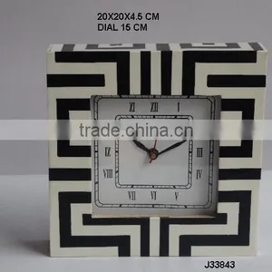 Black and White Pattern Mosaic Table Clock Other Mosaic Also Available thumbnail-1