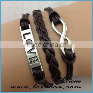 Love Letters PU Leather Hot Sale Bracelets for Couples thumbnail-1