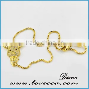 Adjustable Micro Pave CZ Bracelet,Cubic Zirconia Chain Bracelet for Girls and Women thumbnail-5