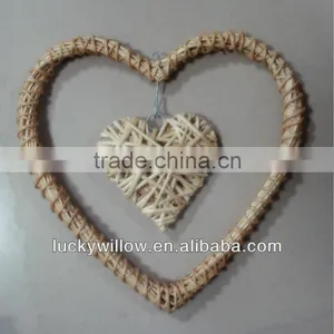 Elegant Willow Pendant Christmas Heart-shaped Ornaments thumbnail-1