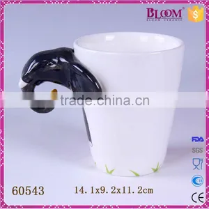 Unique White Ceramic Elephant Desgin Animal Mug thumbnail-3