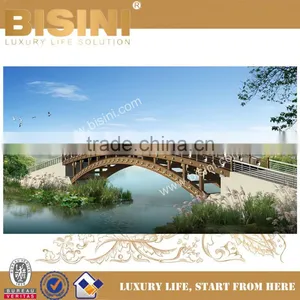 Urban Residential Area Steel Structure Landscape Car Bridge, Compasses Shape Bridge, Inland River Vehicle Bridge(BF08-Y10025) thumbnail-4