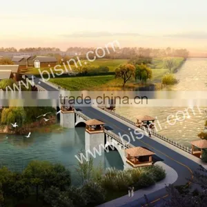Modern Stayed-cable Bridge, Pine Sea Landscape Bridge, Customized Decorative Bridge(BF08-Y10002) thumbnail-5