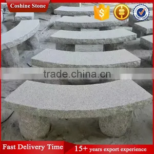 Natural White Granite Antique Stone Garden Bench thumbnail-1