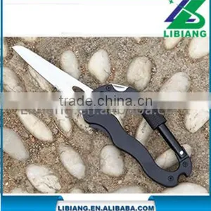 Portable Stainless Steel Aluminium Multifunction Carabiner Knife thumbnail-1