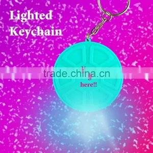 [Super Deal] Light Up Round Keychain thumbnail-1