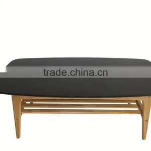 Qingdao Furniture Black Top Oak Wood Coffee Table for Hot Sale thumbnail-1