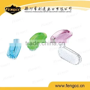 High Quality Transparent Plastic Small Handle Cleaning Bath Brush thumbnail-4