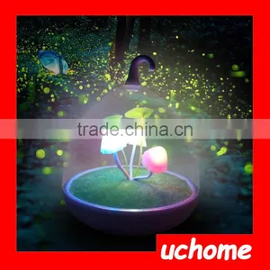 UCHOME Mushroom LED Night Light Change Color Table Lamp 3 LED Rechargeable Light With USB Line Bedroom Creative Baby Light thumbnail-1