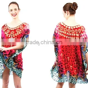 Elegant Design Digital Print Short Kaftan thumbnail-1
