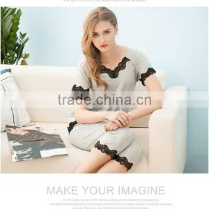 Wholesale UK Supplier Pictures Of Girls In Sleepwear,100% Cotton Nude Sleepwear Made In UK,Wholesale Sexy See Through Sleepwear thumbnail-1