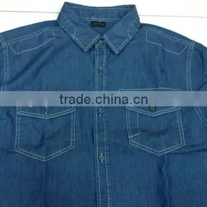 Mens Denim Shirt With Simple Design 16 thumbnail-3