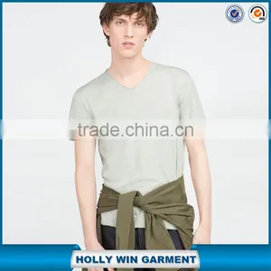 Causal Cotton v Neck t Shirt With Wholesale Price thumbnail-1