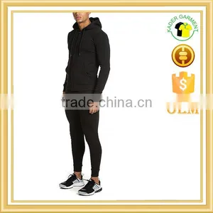 Mens Plain Tracksuits Custom High Quality Gym Tight Fit Tracksuit in China thumbnail-3
