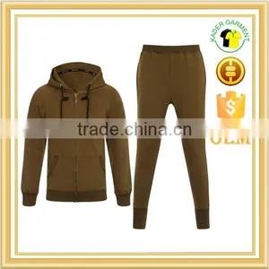 Custom Khaki Tracksuit Blank Tracksuit Wholesale Design Gym Tracksuit thumbnail-1
