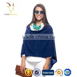 2016 Super Soft Luxury Women Cashmere Wool Poncho Crochet thumbnail-3