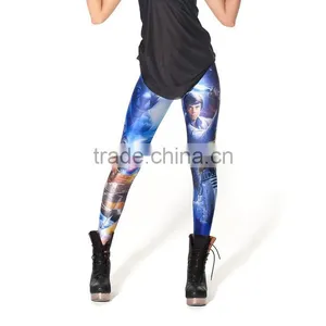 2017 Dry Fit Colorful Yoga Pants Compression Running Tights Leggings for Women thumbnail-3