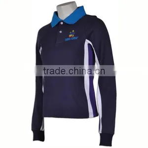 Fashion Fashion Blue School Boys Long Sleeves Polo Shirts thumbnail-2