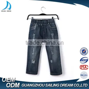 China Made Textiles New Design Imperial Kids New Pattern Jeans Half Pants With Elastic thumbnail-1